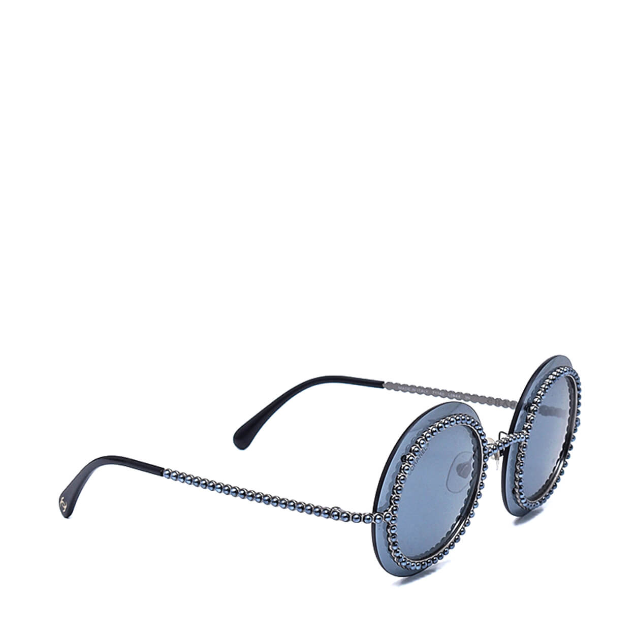 Chanel - Grey Pearl Round Sunglasses 71140 / L0844 / 3N